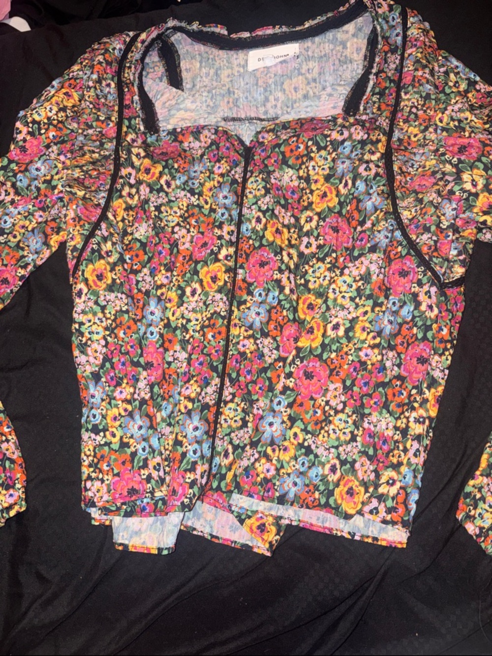 Dear John Floral Blouse in Pink, Yellow, Blue and Green